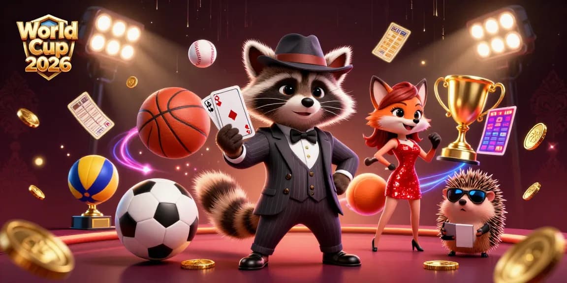 Engage in thrilling betting excitement at World Cup 2026 with cartoon characters celebrating victory.