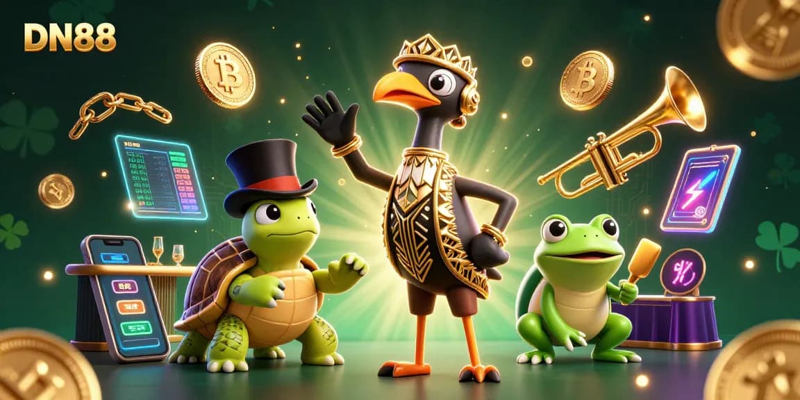Experience thrilling gameplay at DN88 with a vibrant poker scene featuring unique characters.