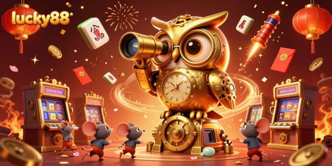 Experience the thrill of lucky88 with detailed casino-themed 3D artwork showcasing unique characters.