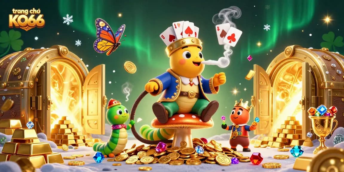 Experience the thrill of gameplay at trang chủ KO66 with vibrant casino scenes and captivating characters.