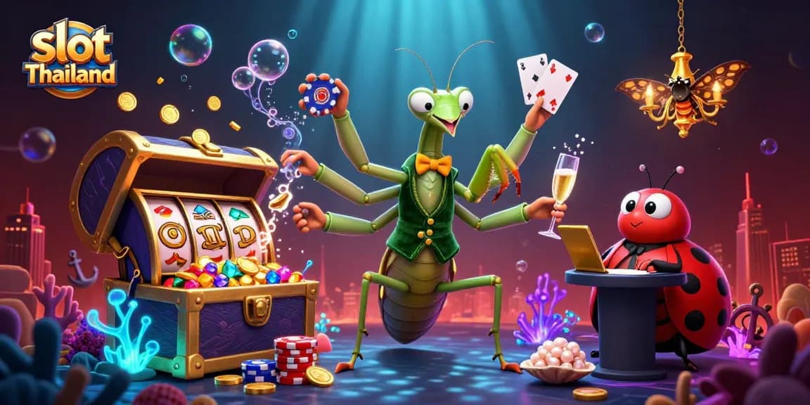 Raih pengalaman menarik di slot Thailand dengan karakter kasino dalam ilustrasi 3D yang menawan.