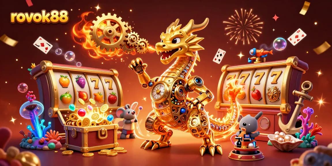 Unleashing winning opportunities with rokok88's slot reels and vibrant casino elements.