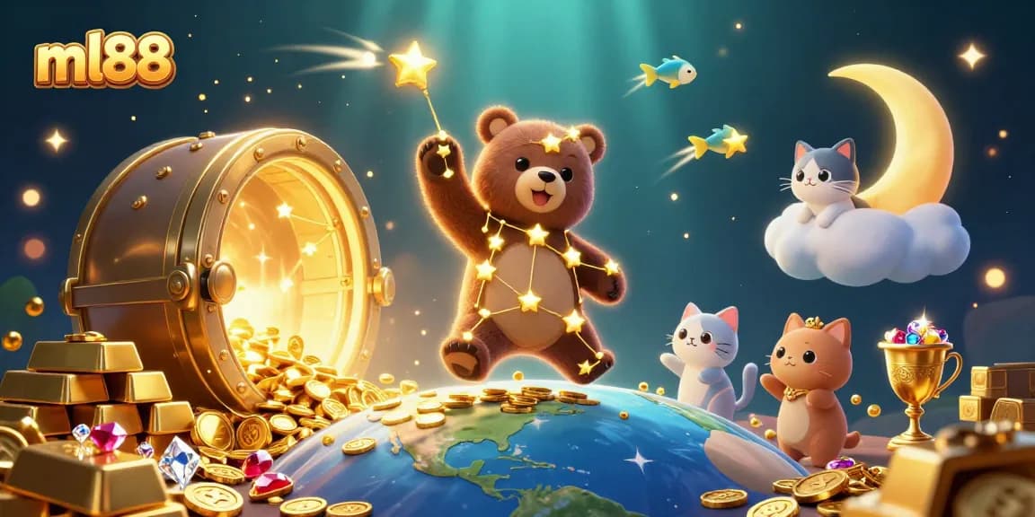 Celebrate winning moments at ml88 with dazzling treasures, golden vaults, and playful cosmic characters.