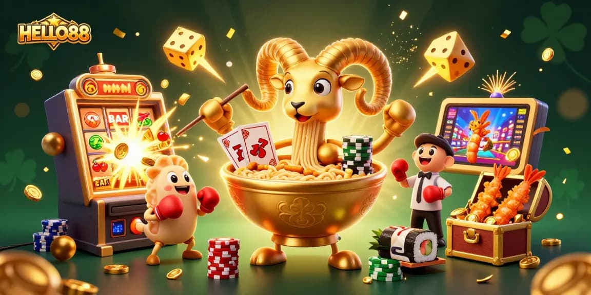 Experience winning gaming with HELLO88’s vibrant slots, dynamic casino elements, and playful characters.