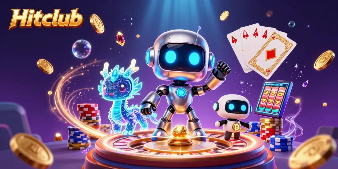 Hitclub showcases an immersive 3D casino scene with vibrant jackpots and captivating characters.