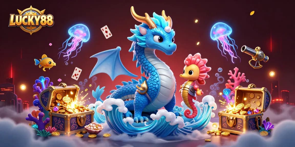 Experience thrilling gameplay with LUCKY88, showcasing an epic underwater casino adventure.