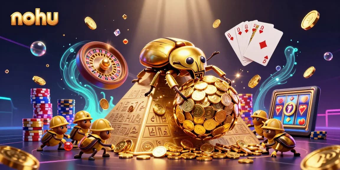 Discover the immersive nohu casino experience with golden coins and vibrant game elements.