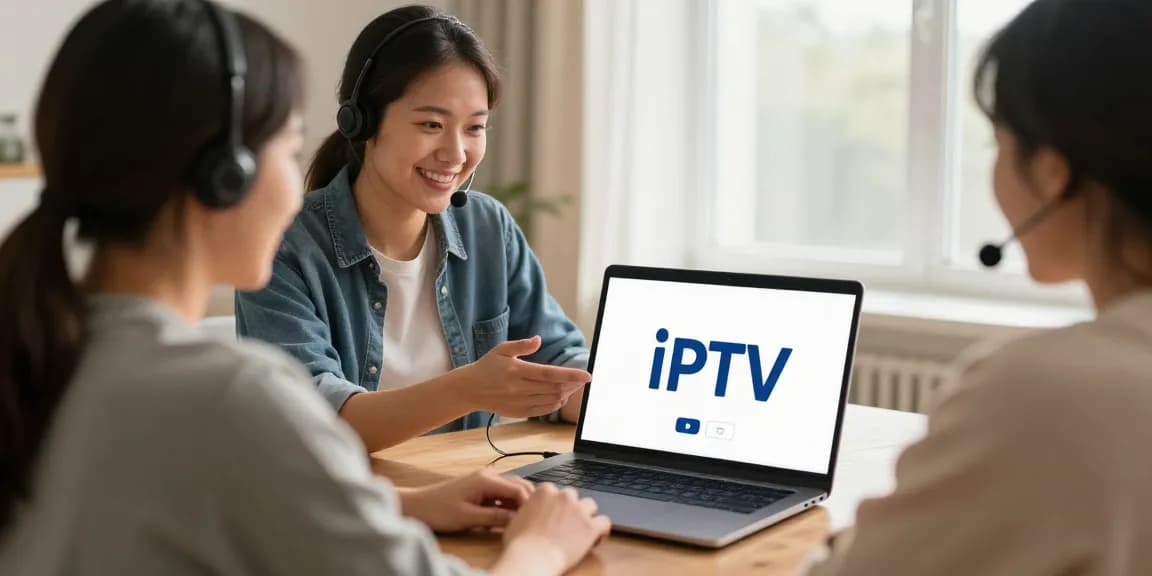 Trusted British IPTV service provider assisting a local customer with setup.