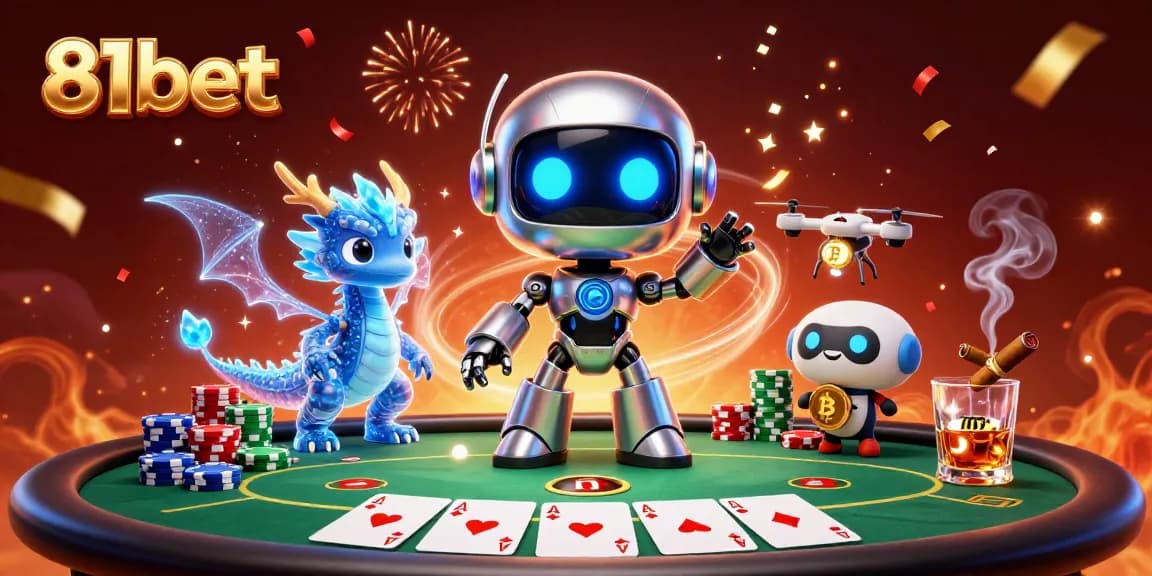 Engage in thrilling action at 81bet with colorful poker games and vibrant casino atmosphere.