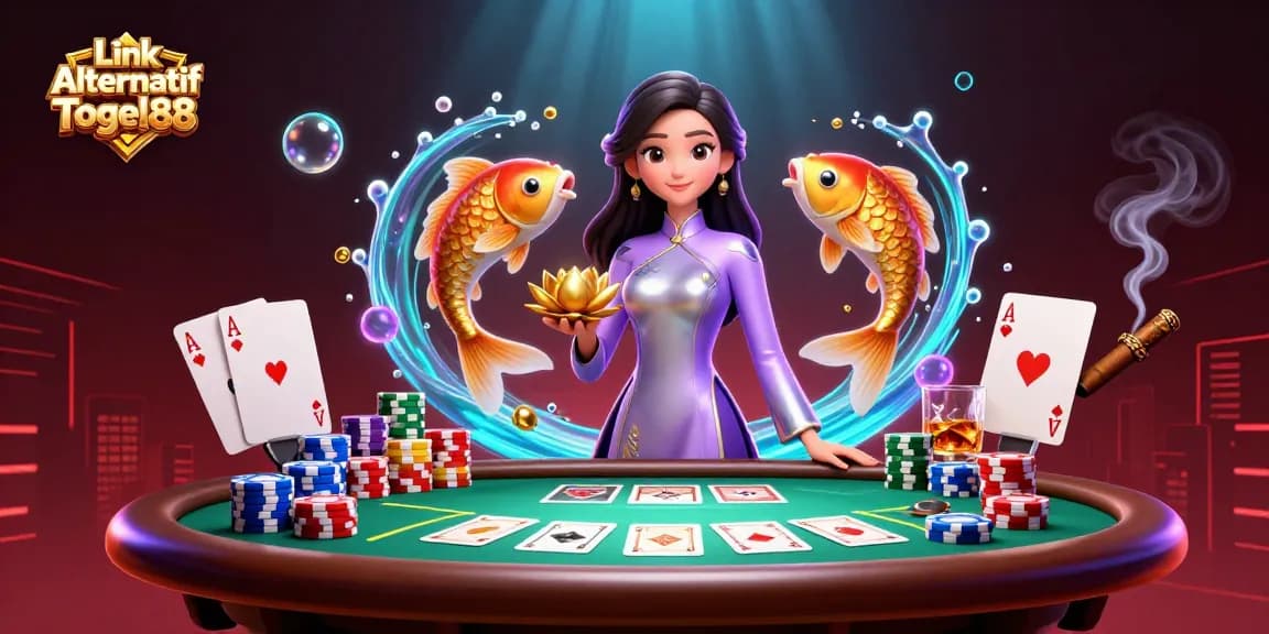 Engage with exciting moments on Link Alternatif Togel88 featuring vibrant casino elements and dynamic characters.