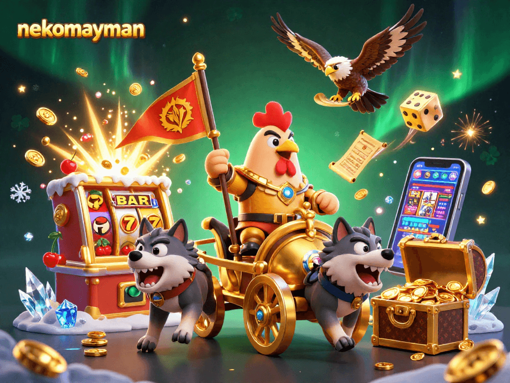 Experience big wins at nekomayman with electrifying gameplay and dynamic symbols in this rich 3D scene.