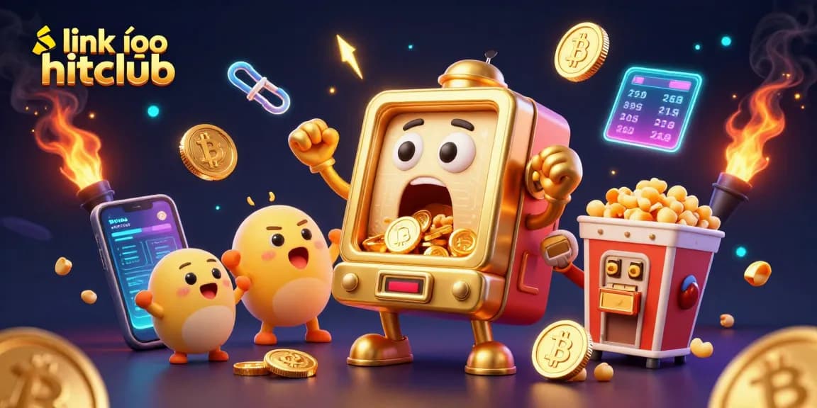 Experience the excitement of link vào hitclub with animated slot machines celebrating a jackpot victory. Perfect for casino enthusiasts.