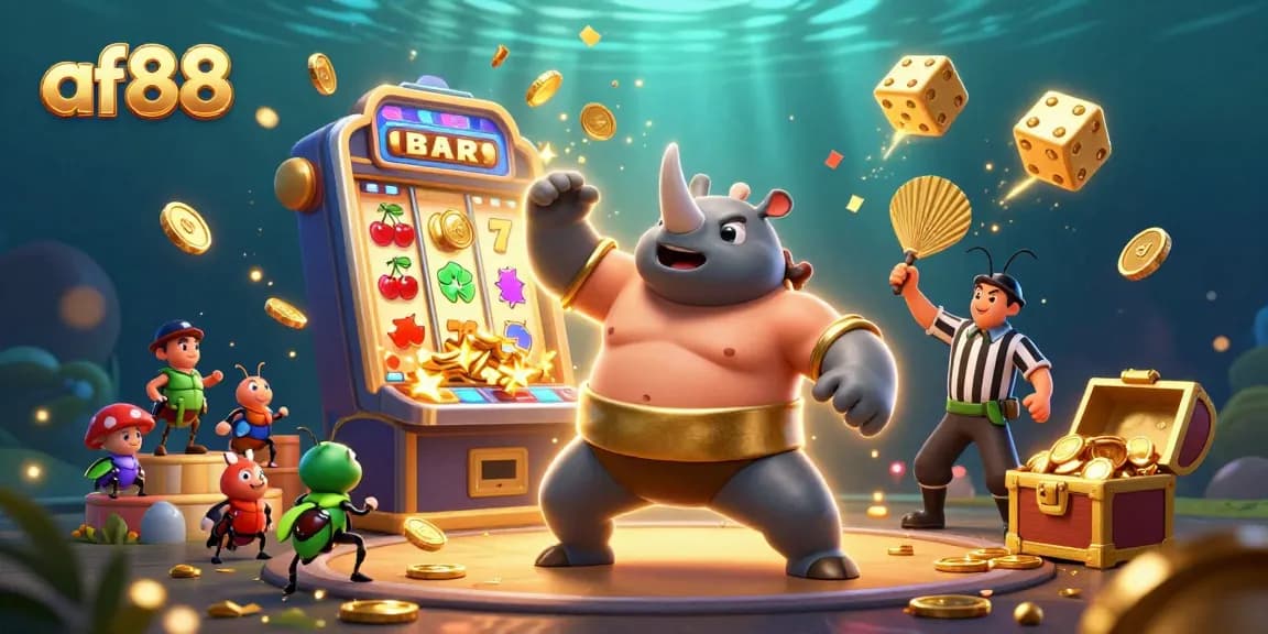 Experience thrilling gameplay with af88's exciting jackpot scene featuring vibrant characters and casino elements.