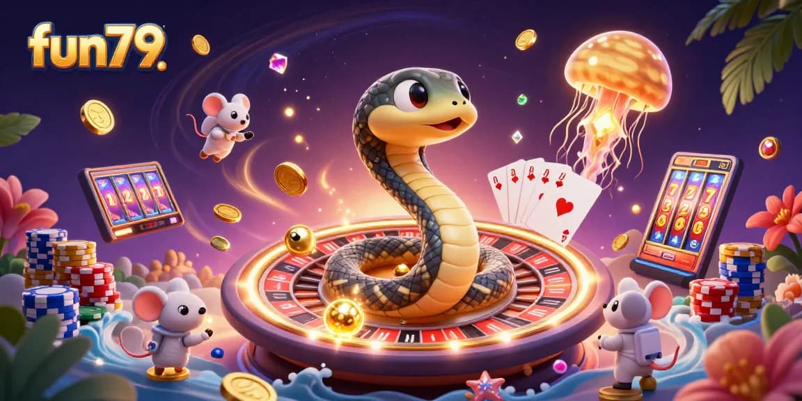 Engage with fun79's dynamic casino experience featuring roulette and themed characters in an immersive setting.