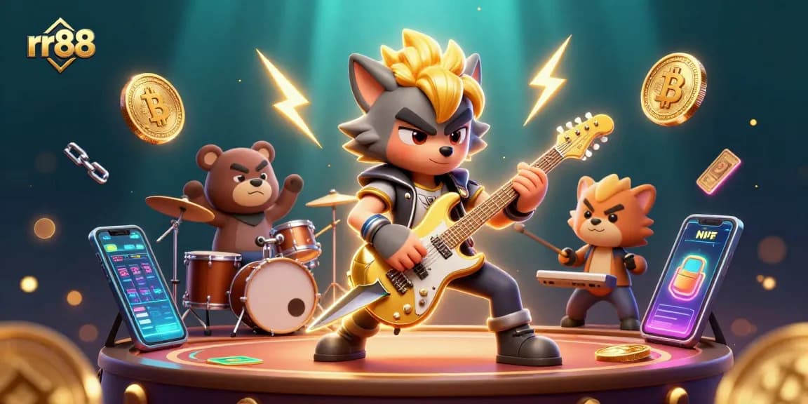 Experience thrilling gameplay at rr88 with engaging 3D casino characters and vibrant crypto elements.