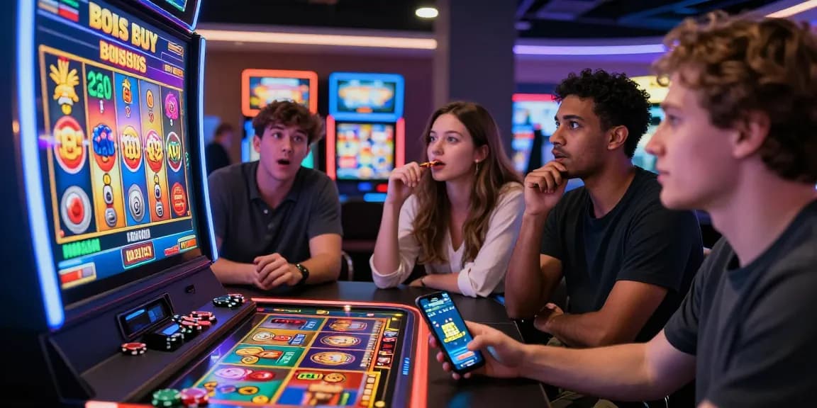 Exciting scene at https://crownnorthill.co.uk showing players engaging with Bonus Buy slots in a modern online casino setup.