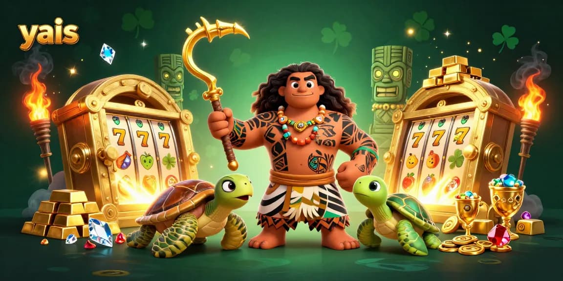 Join the thrilling adventure in yais as the hawk demigod and turtle unlock big casino treasures.