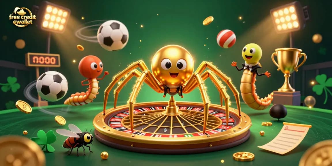 Place bets on the roulette wheel with free credit ewallet and win big in this thrilling casino scene.