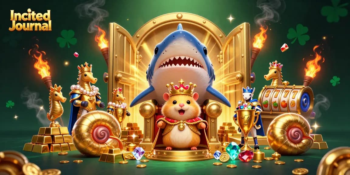 Incited Journal showcases a fierce hamster king and treasure, bringing luck in casino games.