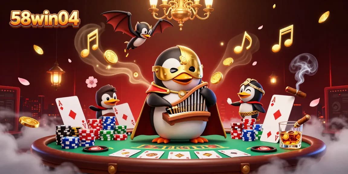 Experience thrilling gameplay at 58win04 with a vibrant casino scene filled with gold and excitement.