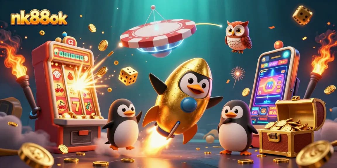 Experience thrilling wins with nk88ok in this vibrant 3D casino-themed explosion of excitement.