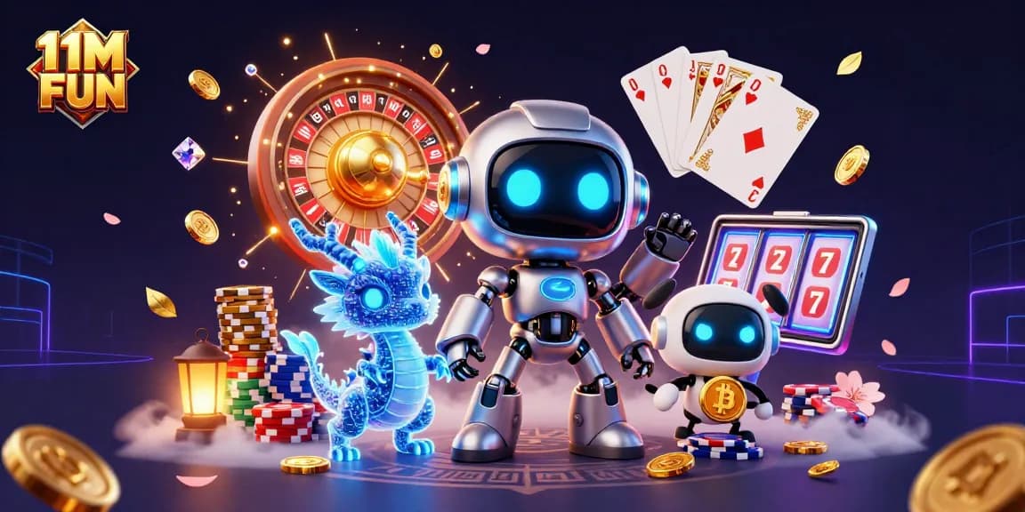 Engage with thrilling 11M FUN casino adventures, featuring vibrant characters and dynamic gaming elements.