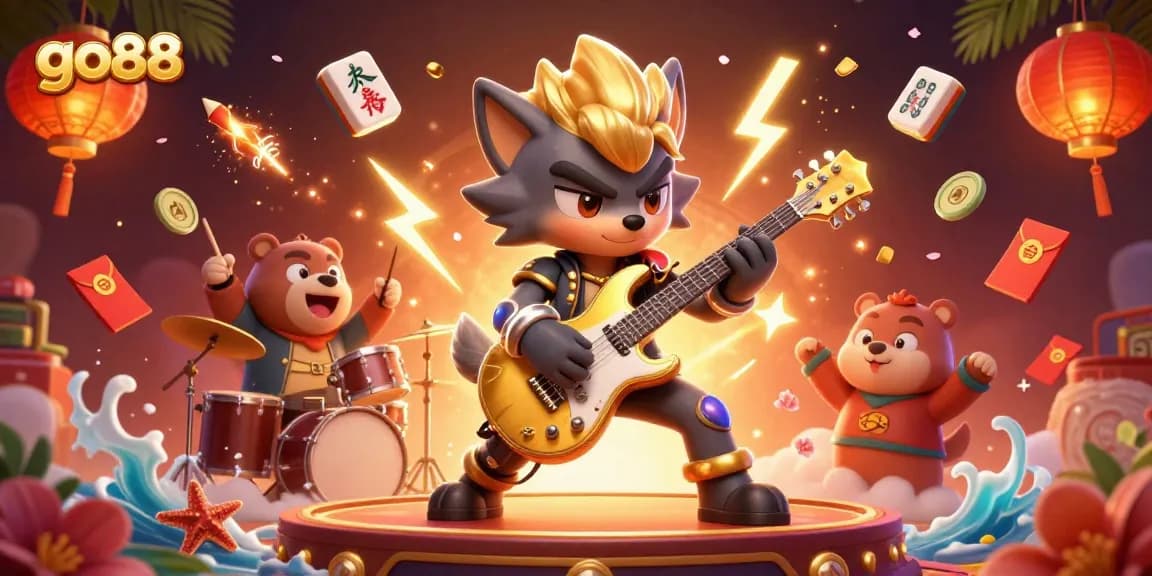 Experience thrilling gameplay at go88 with dynamic gaming elements in a vibrant casino scene.