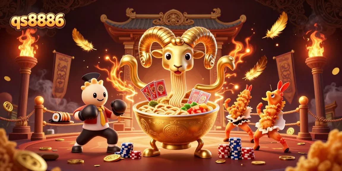 Experience thrilling games at qs8886 with a dynamic casino-themed illustration featuring vibrant characters and elements.