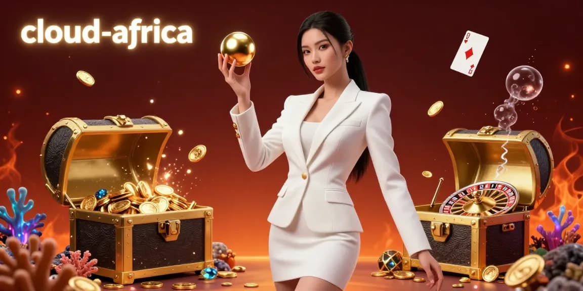Engage with cloud-africa’s thrilling casino experience, featuring a confident woman with a roulette ball in a luxurious setting.