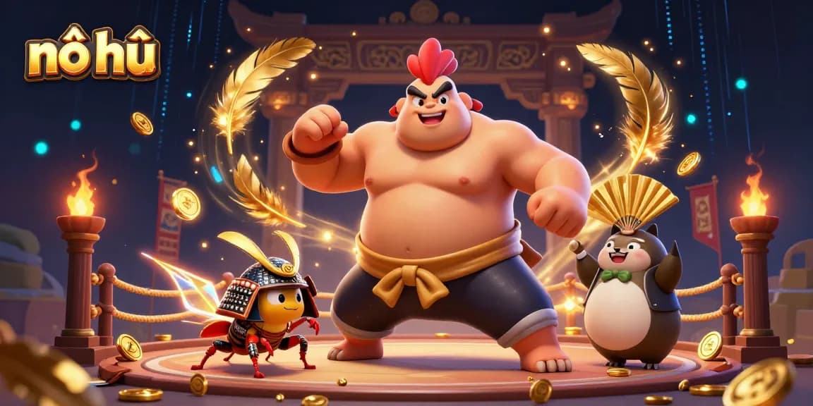 Experience the thrill of nổ hũ with dynamic 3D characters and vibrant casino elements.
