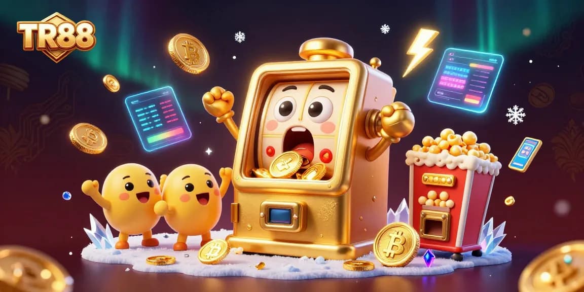 Spin to win big with TR88's golden slot machines and vibrant crypto elements!