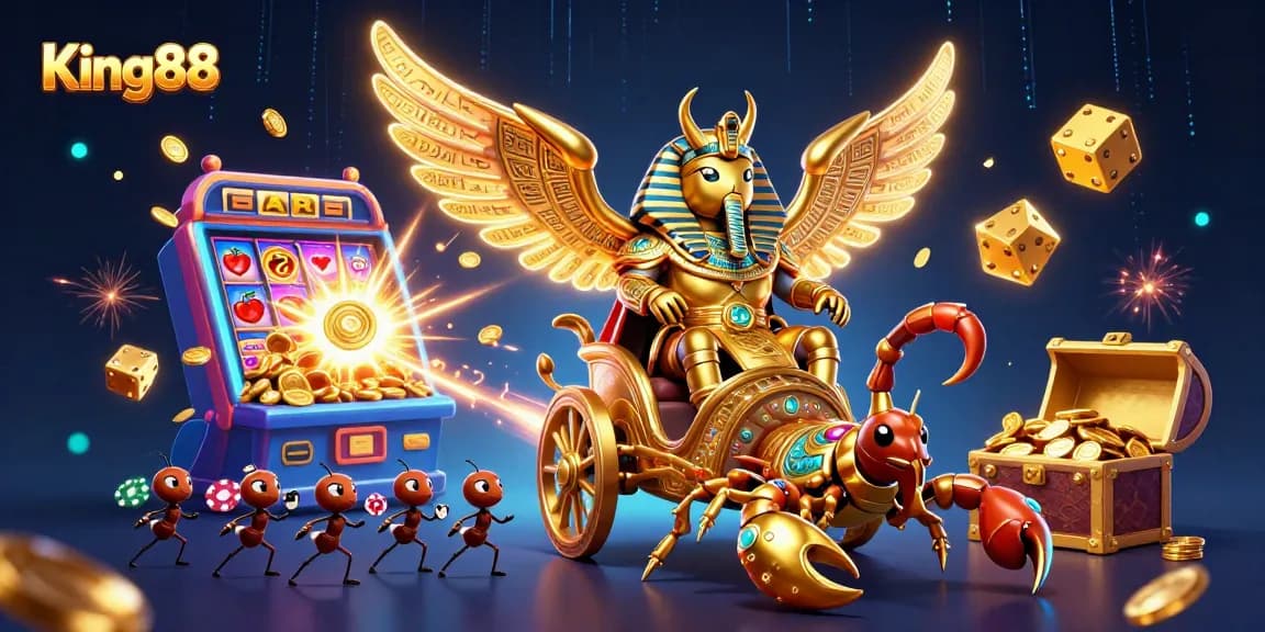 King88 offers an exhilarating gaming experience featuring dynamic characters and colorful casino elements.