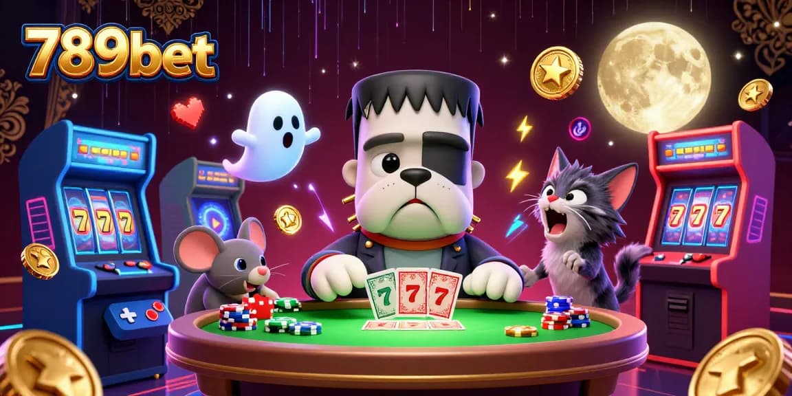 Experience the thrill of 789bet with our lively casino scene, featuring iconic characters and gaming elements.
