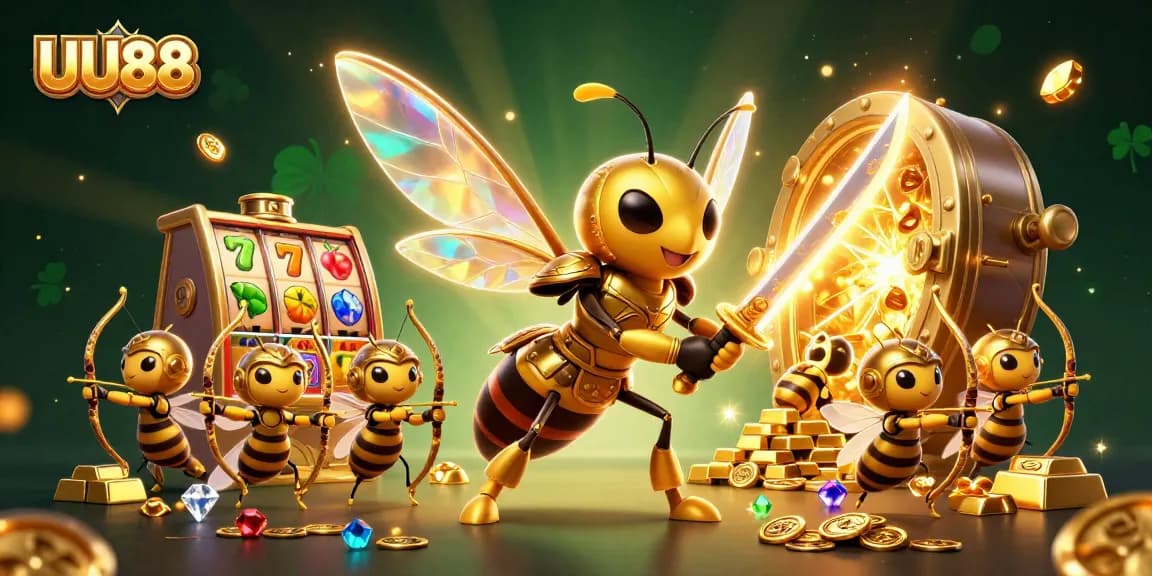 Engage in exciting gameplay at UU88 with vibrant slot reels and treasures bursting with gold!