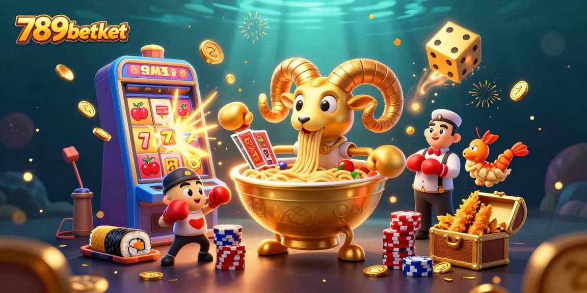 Experience thrilling gaming action with 789betket's lively casino characters in a vibrant atmosphere.