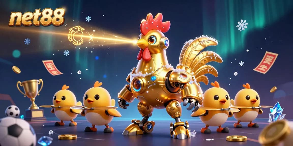 Experience sports betting excitement with net88, featuring vibrant characters and dynamic sporting elements.