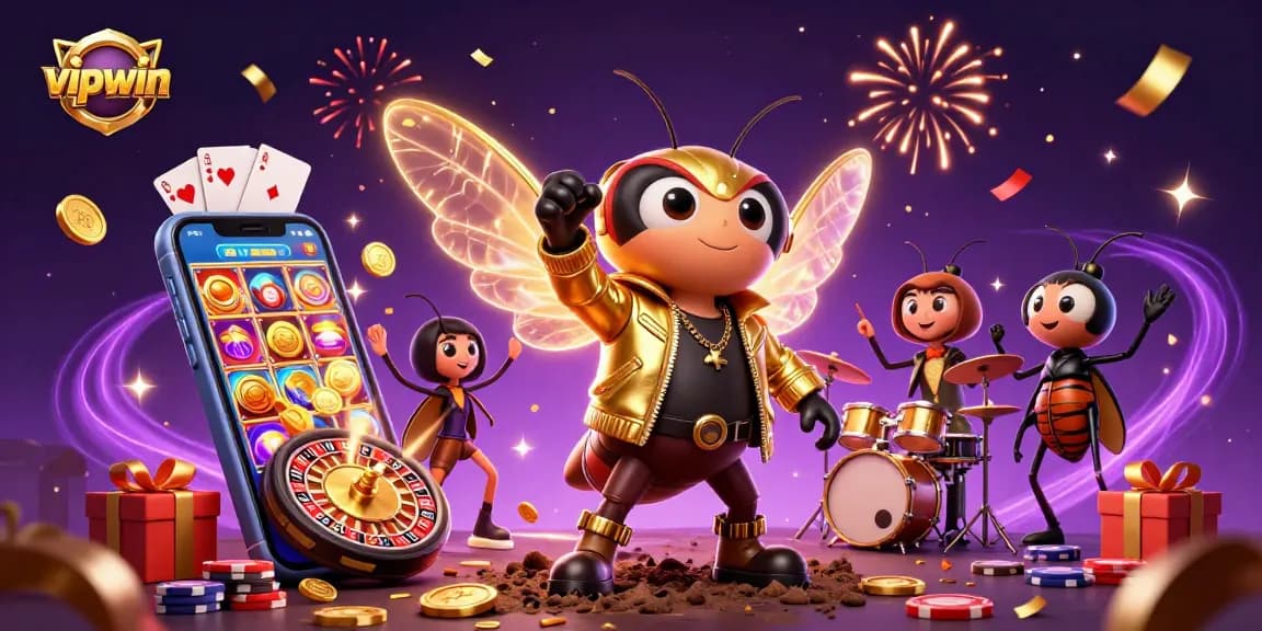 Experience the excitement of vipwin casino with vibrant characters and dynamic gaming elements.