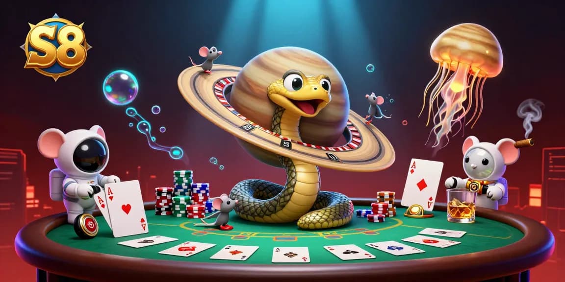 S8 offers a thrilling betting experience, as tiny astronaut mice engage in a cosmic roulette game.