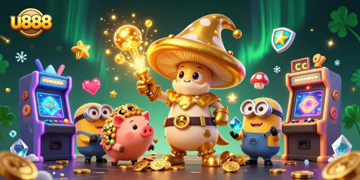 Experience thrilling adventures at u888 with vibrant casino elements and magical characters.