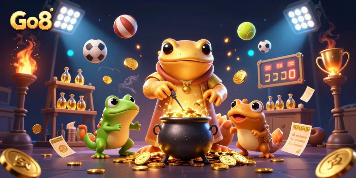 Join the excitement at Go8 as a golden salamander alchemist creates riches in this 3D casino world.