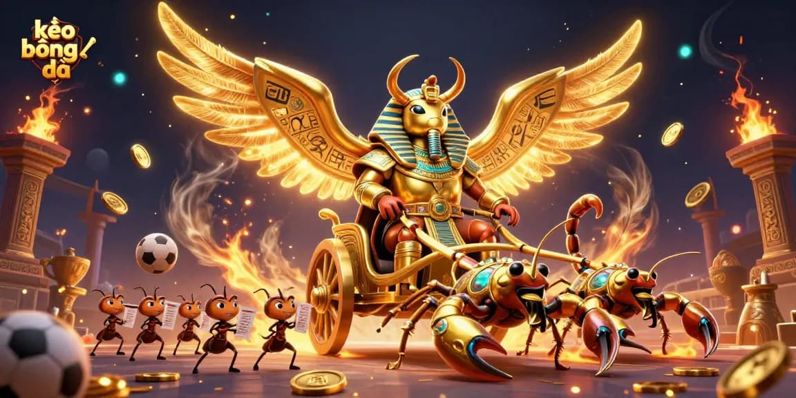 Betting tips with kèo bóng đá theme illustrated in a vibrant, action-packed scene.