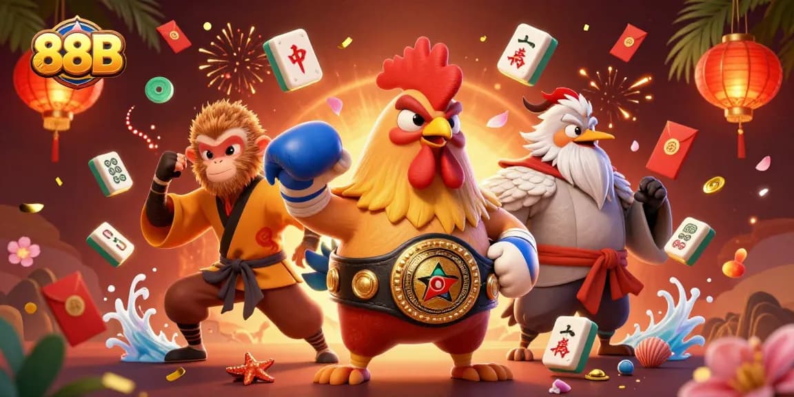 Engage with exciting games at 88B featuring vibrant characters and casino-themed elements.