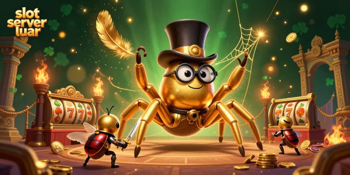 Engage with slot server luar on a golden lit casino adventure featuring vibrant characters and dynamic elements.