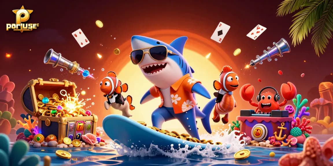 Surf the waves of gold coins at pulsesoftware with vibrant casino-themed characters and thrilling elements.