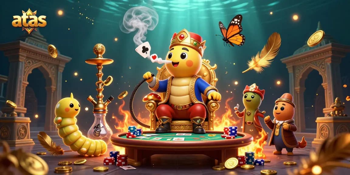 Engage in exciting gameplay at atas casino, featuring dynamic poker elements and energetic characters.