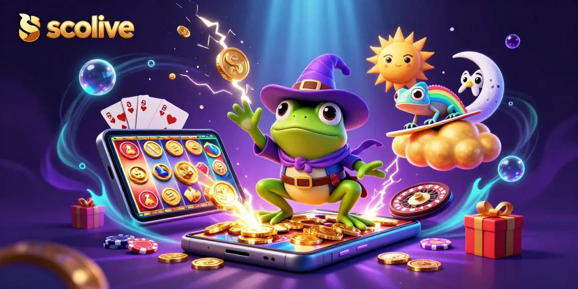 Socolive showcases thrilling online gambling with vibrant casino elements captured in stunning 3D art.