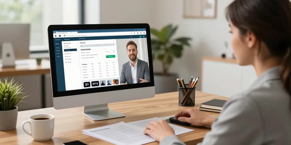 The British IPTV Reseller providing support in a professional office for local services.