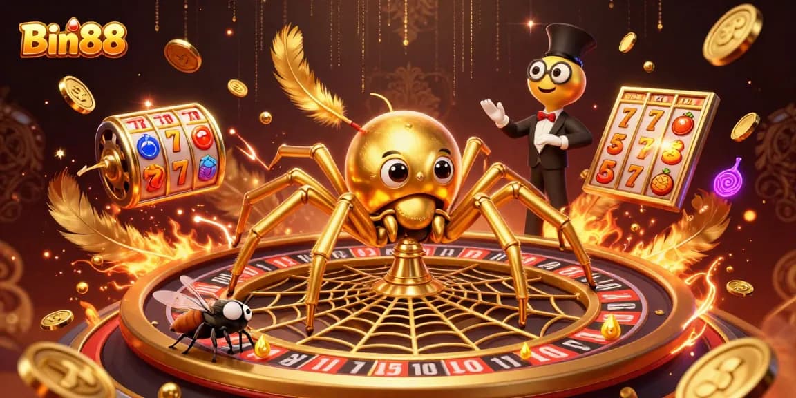 Experience thrilling gameplay at Bin88 with vibrant casino elements and engaging characters.