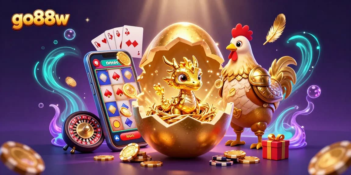 Engaging players at go88w with golden dragon and casino elements surrounded by thrilling gaming action.