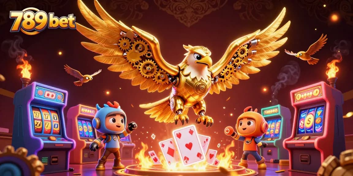 Experience thrilling gameplay with 789 bet in this vibrant casino illustration showcasing dynamic game elements.